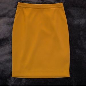 Limited NWT! Mustard Golden Yellow Women’s Zippered Pencil Skirt Sz XS 0P